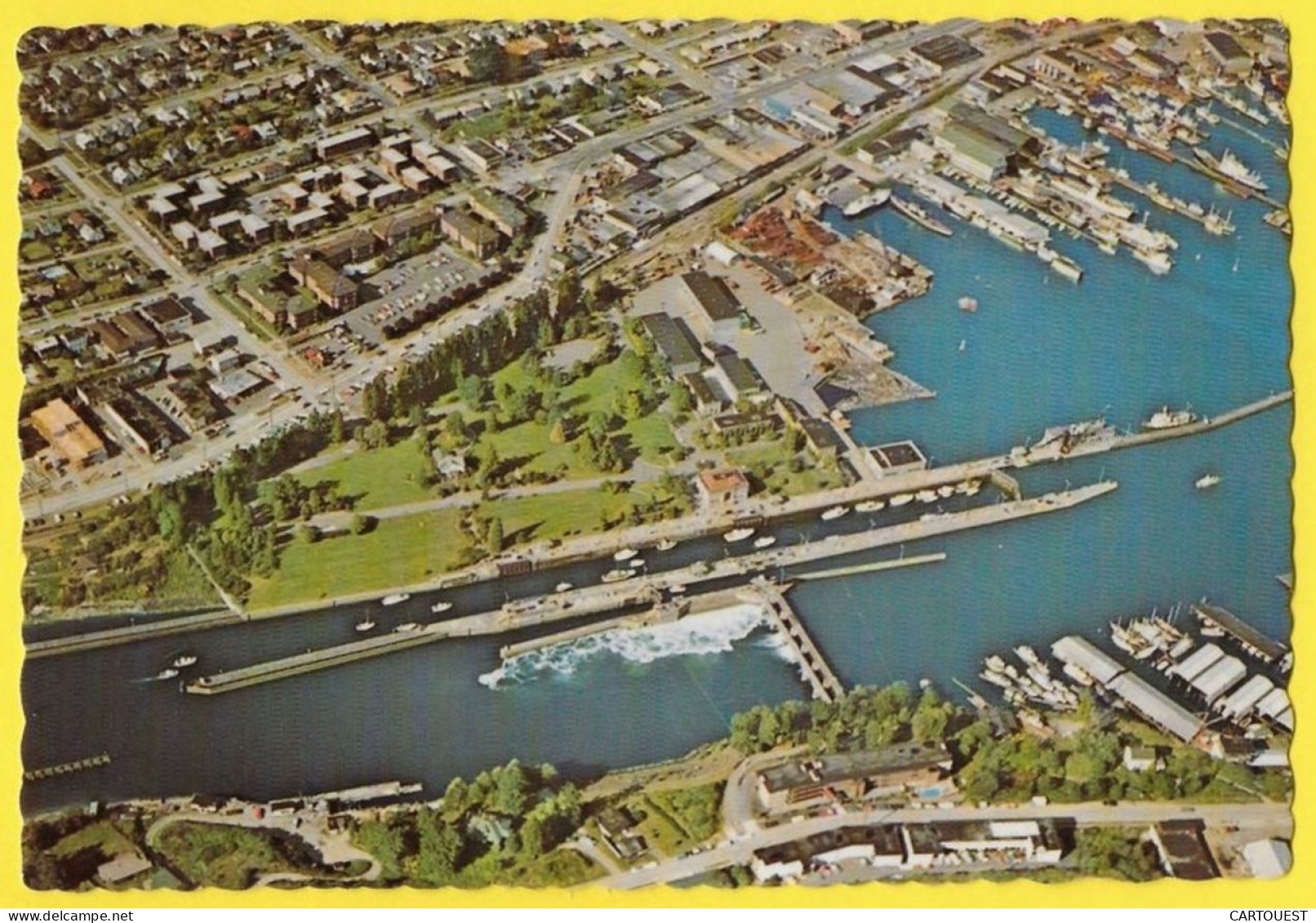 WASHINGTON *** SEATTLE - CANAL GOVERNMENT LOCKS By Plane - Seattle