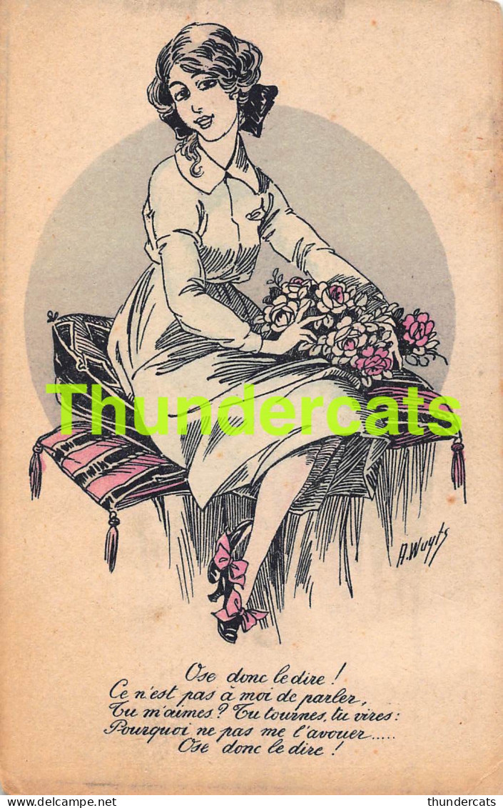 CPA ILLUSTRATEUR A. WUYTS ARTIST SIGNED LADY WOMAN  - Wuyts