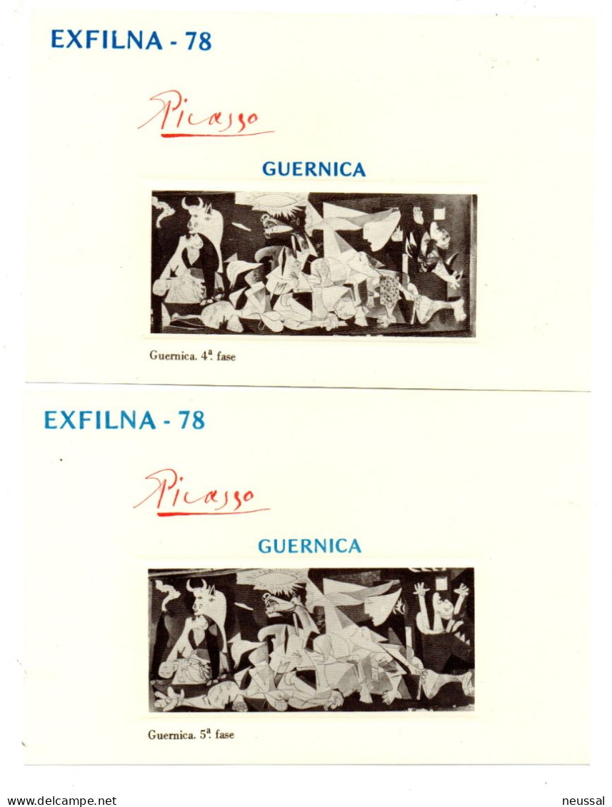 Hoja Recuerdo Estudio Composicion Guernica  España - Fogli Ricordo