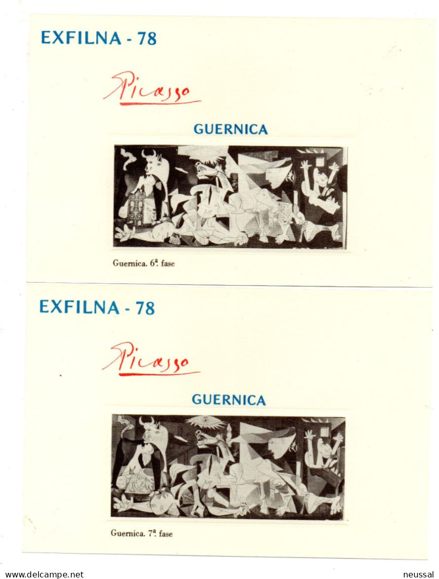 Hoja Recuerdo Estudio Composicion Guernica  España - Fogli Ricordo