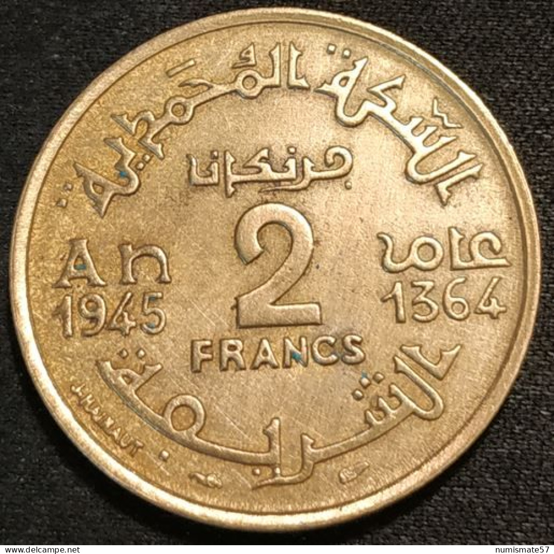 MAROC - MOROCCO - 2 FRANCS 1945 ( 1364 ) - Mohammed V - KM 42 - Maroc