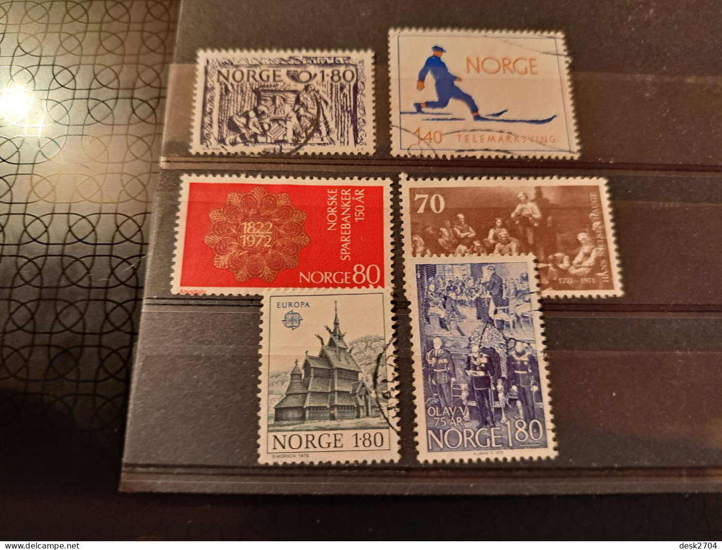 Artisanat, Ski, Caisses D'épargne, H.H.Hauge  éducateur Religieux, Europa, Le Roi  Olav V - Used Stamps