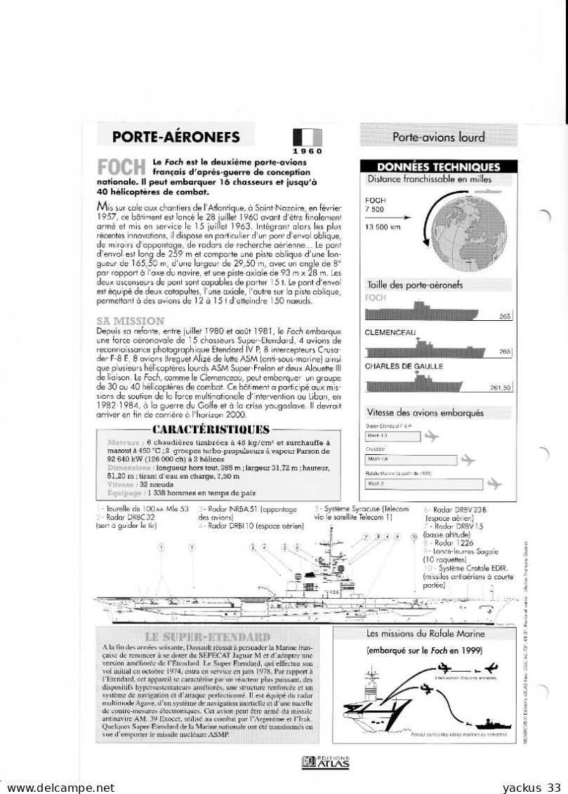 Lot De 28 Fiches/photos Navires De Guerre Editions Atlas (25x18cm) - Boten