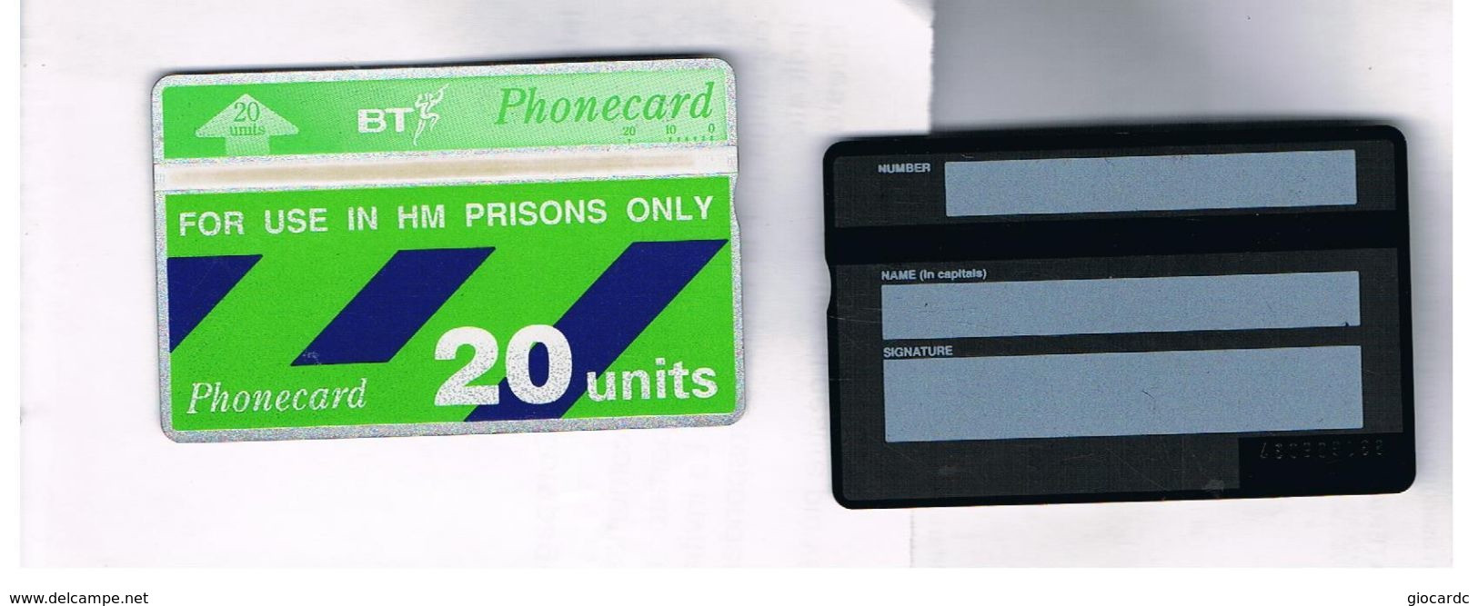 GRAN BRETAGNA (UNITED KINGDOM) - BT -   1993 20 UNITS  HM PRISONS ONLY    -  USED - RIF. 10077 - Other & Unclassified