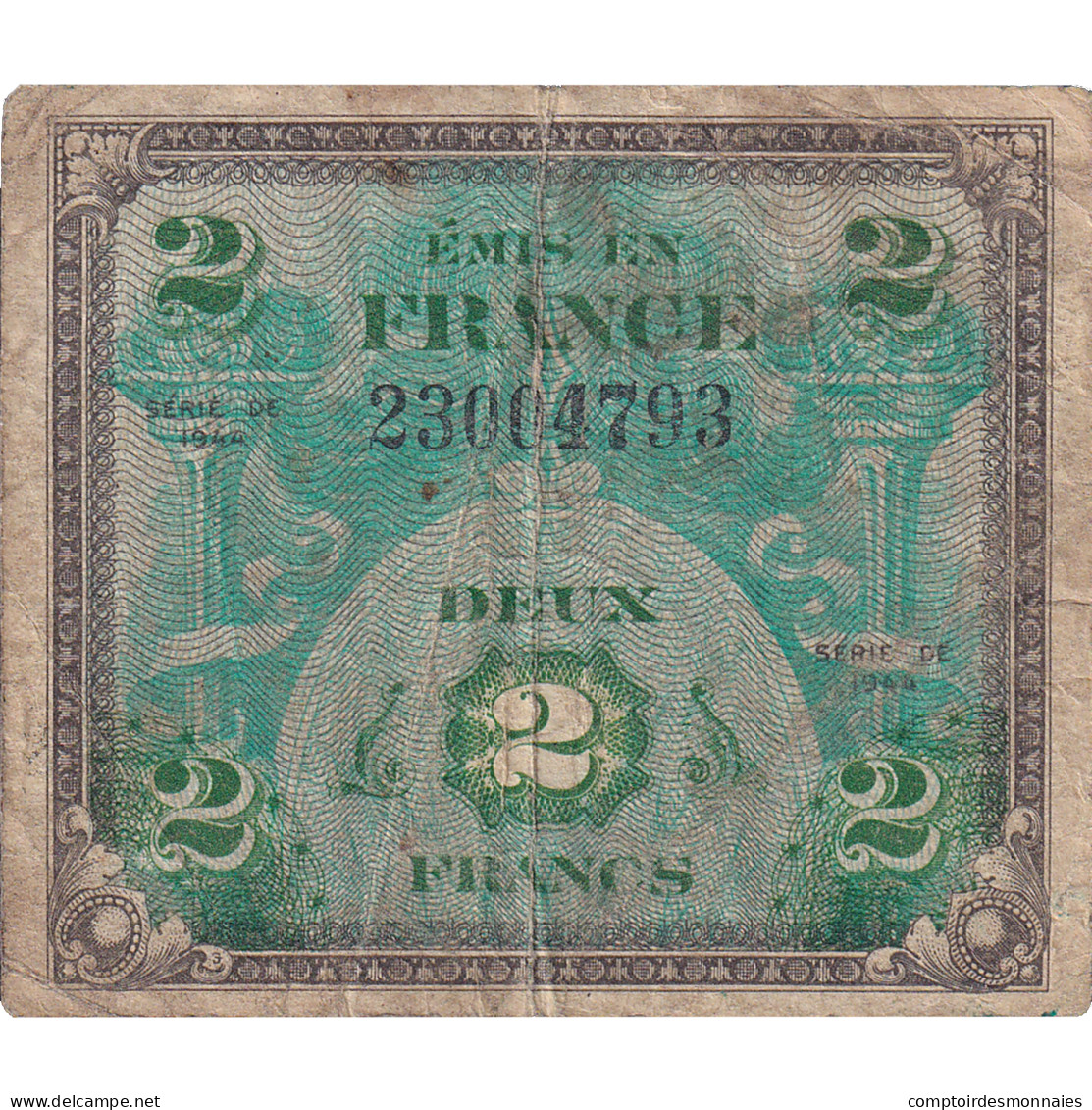 France, 2 Francs, Drapeau/France, 1945, 23004793, TB, Fayette:VF16.1 - 1945 Verso Frankreich