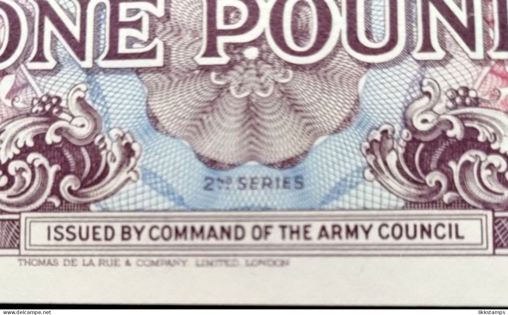 1948 BRITISH MILITARY ARMED FORCES 2nd SERIES UNCIRCULATED £1/-/- VOUCHER #00797 - British Armed Forces & Special Vouchers