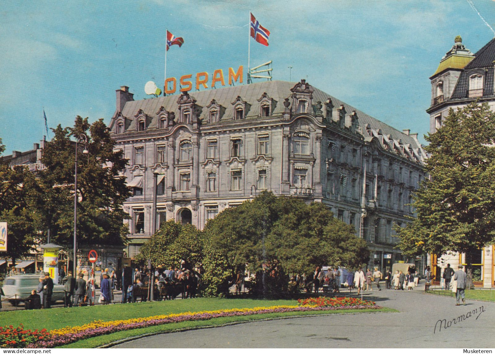 Norway PPC Oslo. Hotel Nobel. OSRAM Commercial Sign. Normann 0-1-1850. 'HOTEL NOBEL' OSLO 1988 Meter Cds. (2 Scans) - Storia Postale