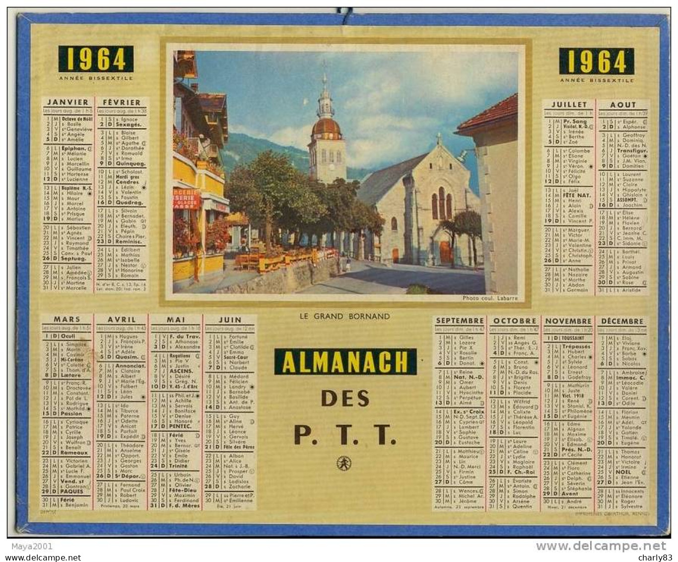 ALMANACH  DES  POSTES  1964   N79 - Grand Format : 1961-70