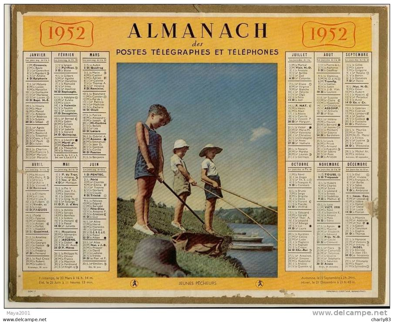 ALMANACH  DES POSTES  N34 - Grand Format : 1941-60