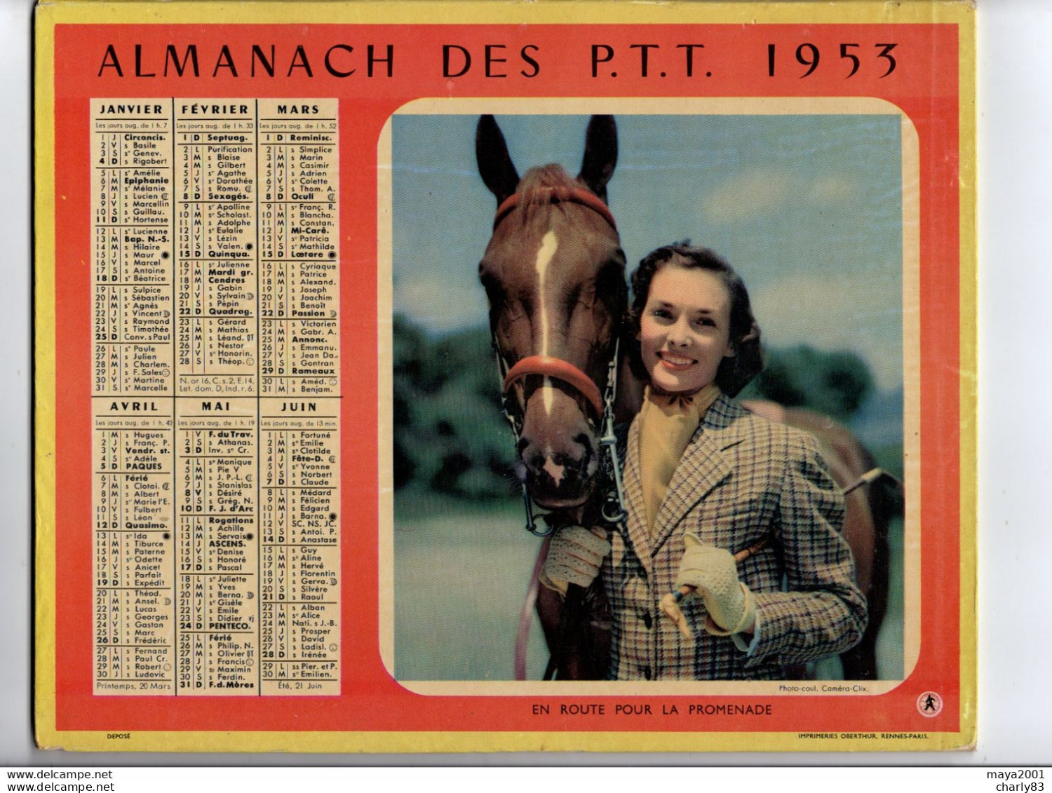 ALMANACH  Des P.T T  N2 - Big : 1941-60