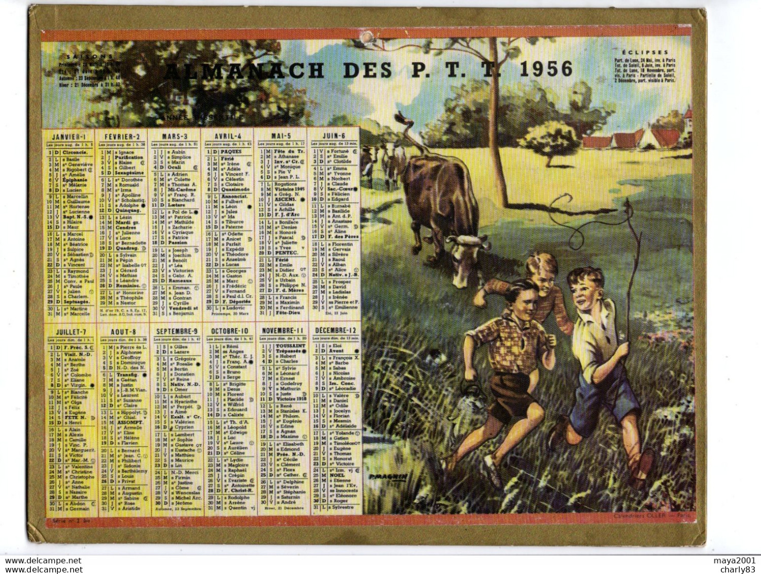 ALMANACH  Des P.T T  N2 - Grossformat : 1941-60