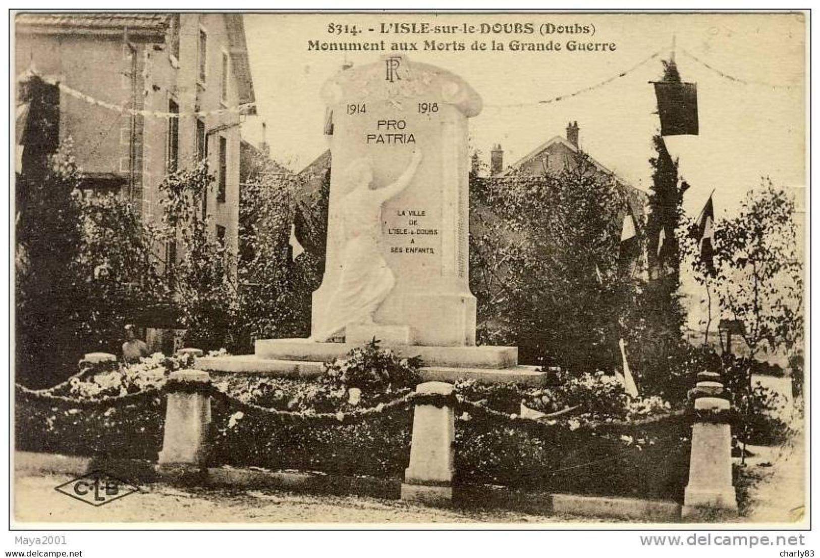 25- L'ISLE-SUR-LE-DOUBS-  MONUMENT  AUX  MORTS  N446 - Isle Sur Le Doubs