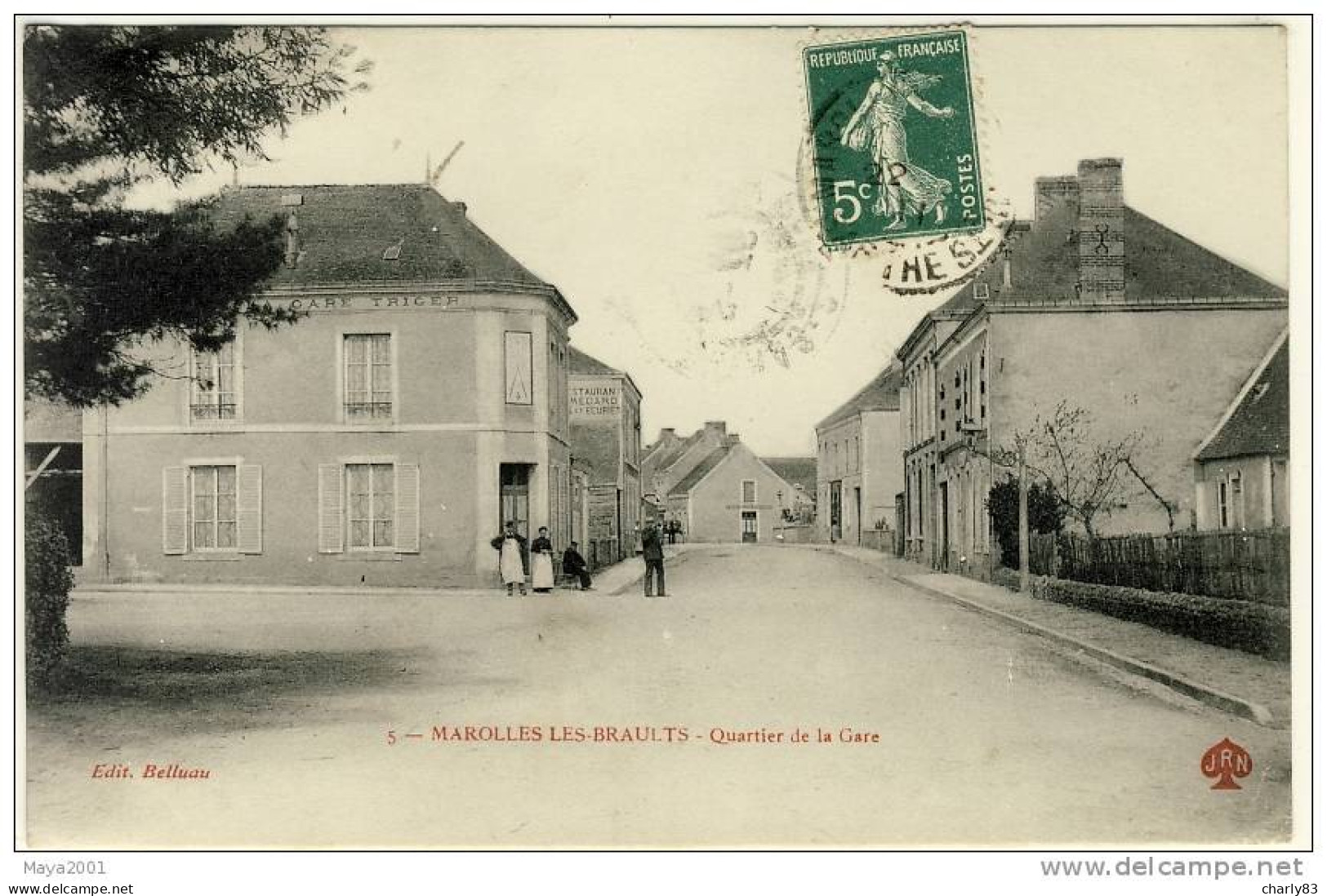 72- MAROLLES-LES-BRAULTS  - QUARTIER  DE  LA  GARE   N229 - Marolles-les-Braults