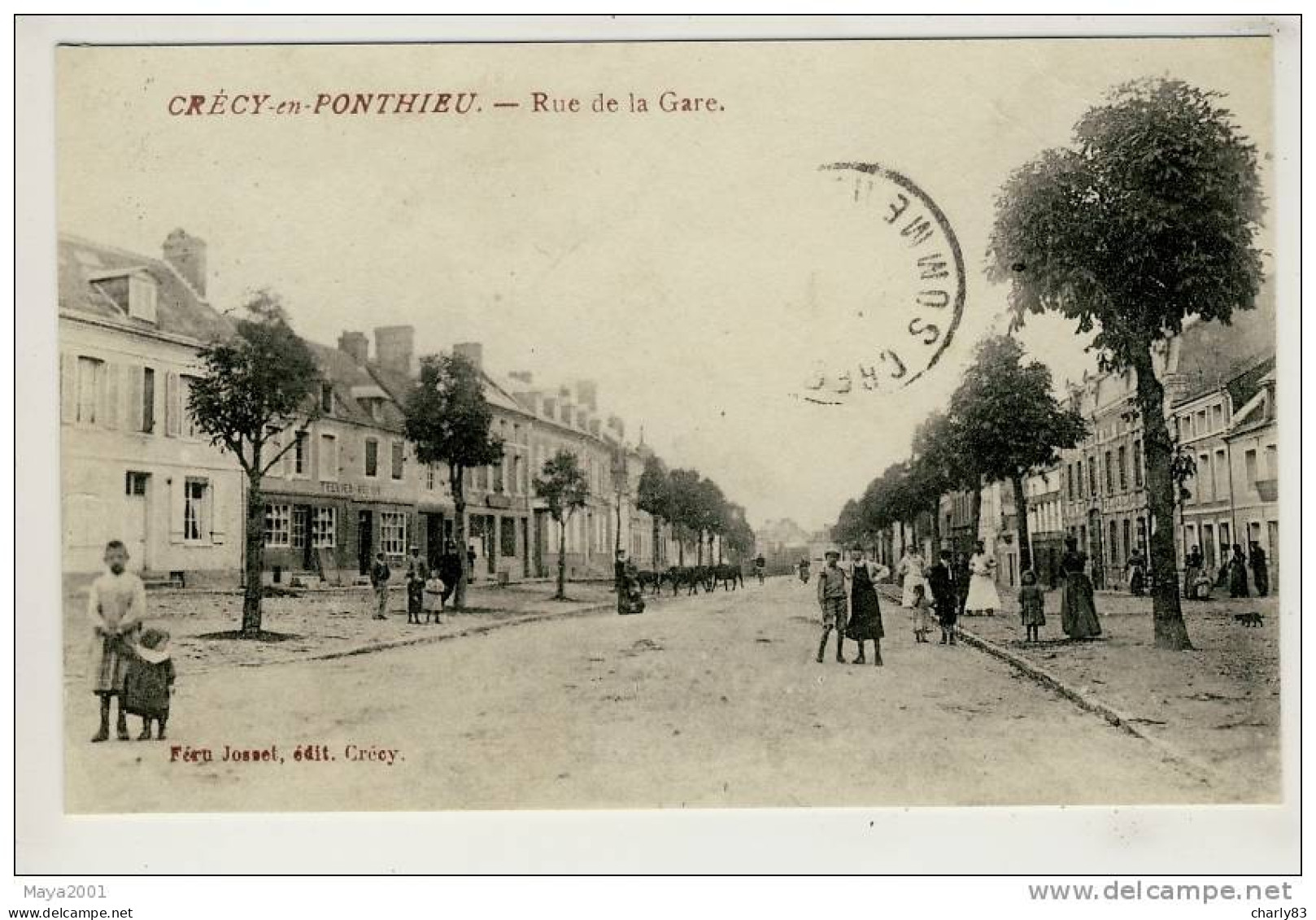 80- CRECY-EN-PONTHIEU  -  RUE  DE  LA  GARE  N378 - Crecy En Ponthieu