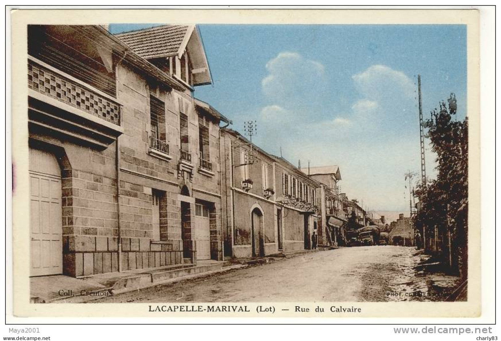 46- LACAPELLE-MARIVAL- RUE  DU  CALVAIRE  N134 - Lacapelle Marival