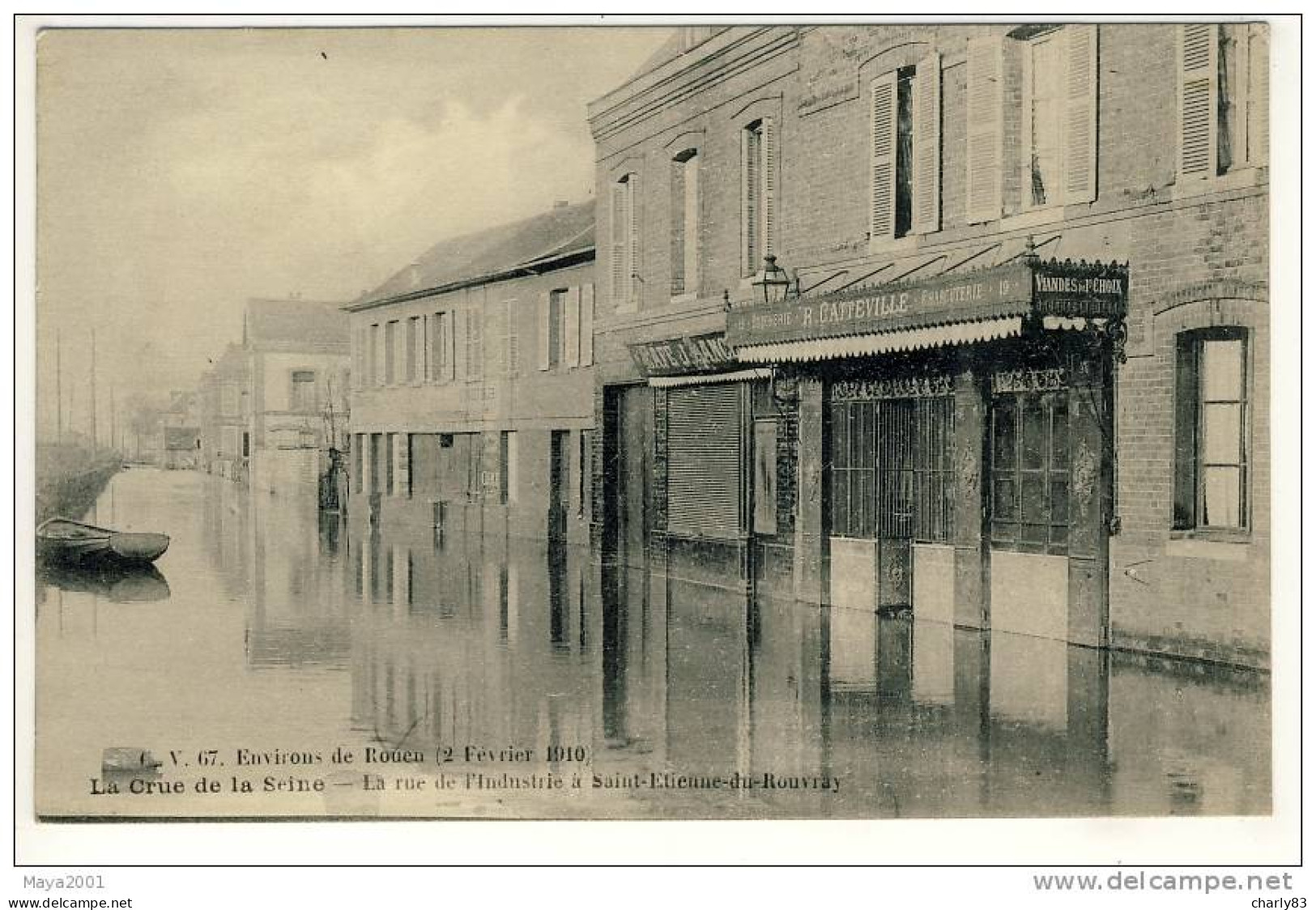 76-SAINT-ETIENNE-DU-ROUVR AY-  INONDATIONS  1910   N1075 - Saint Etienne Du Rouvray