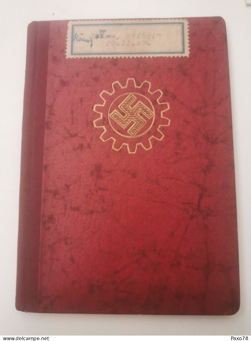 Die Deutsche Arbeitsfront, Mitgliedsbuch 1937 Koblenz - Brieven En Documenten