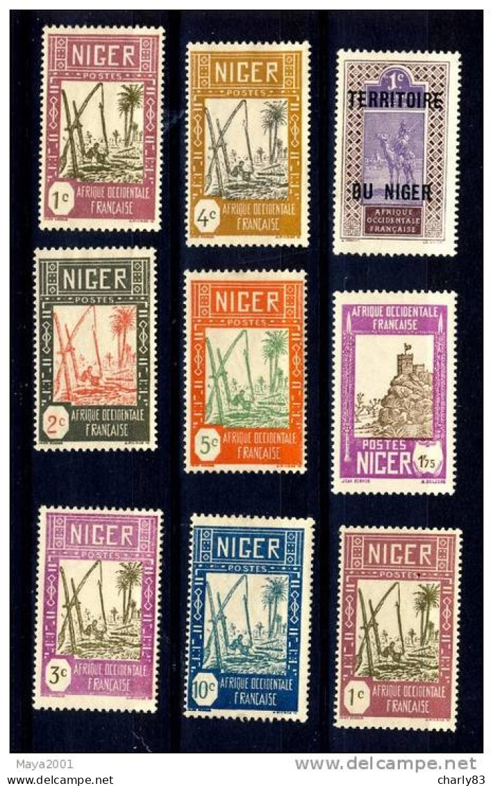 8 TIMBRES  A-O-F  NIGER  N45 - Otros & Sin Clasificación