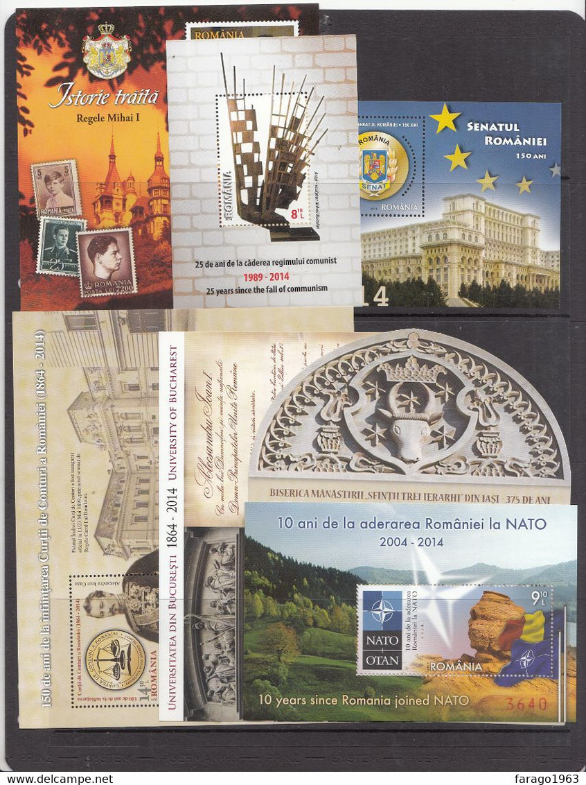 2014 Romania Complete Year Set Of 124 Stamps + 17 Sheets FV €178 MNH - Full Years