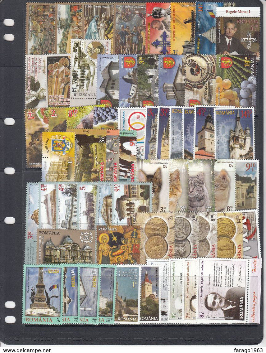 2014 Romania Complete Year Set Of 124 Stamps + 17 Sheets FV €178 MNH - Años Completos