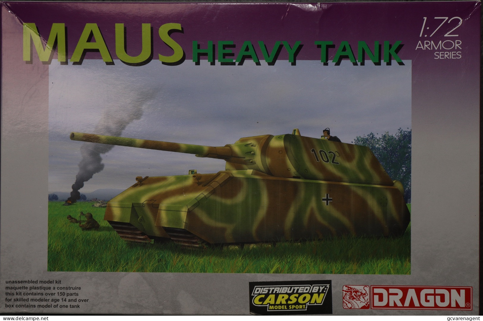 CARSON MODEL SPORT MAUS HEAVY TANK       - NOOIT GEOPEND MODELBOUW   SCALE 1/72 - Véhicules