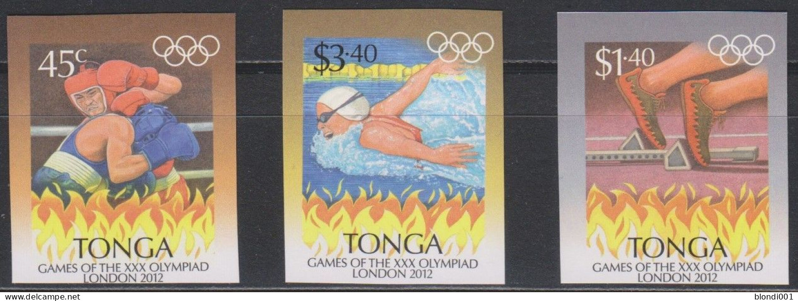 Olympics 2012 - Boxing - TONGA - Set Imp. MNH - Summer 2012: London