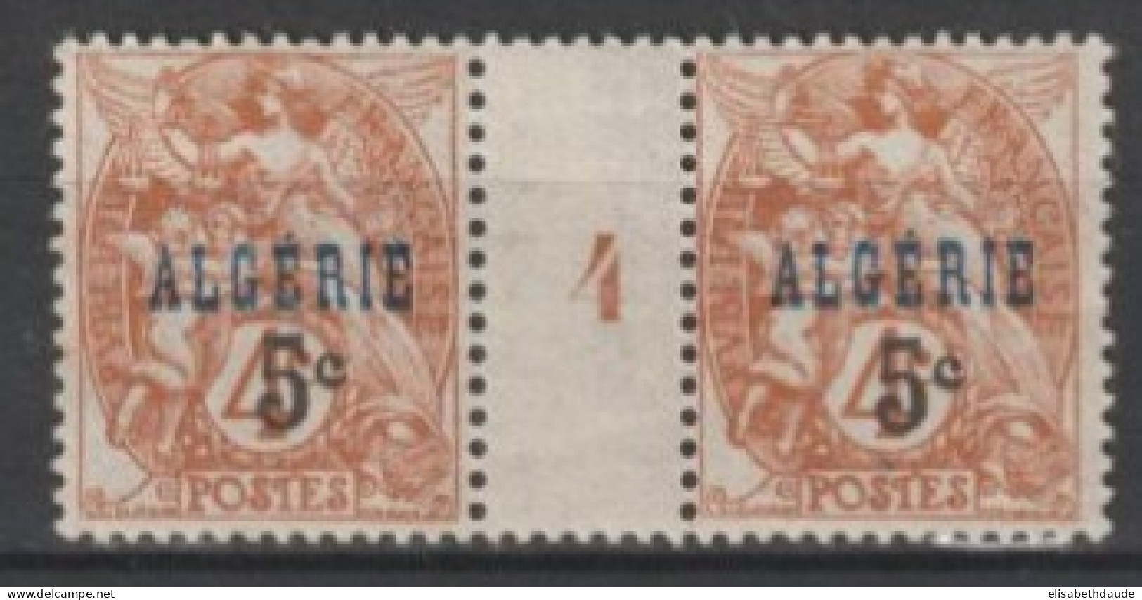 ALGERIE - 1927 - MILLESIME 1924 - YVERT N° 86 * MH - - Ungebraucht