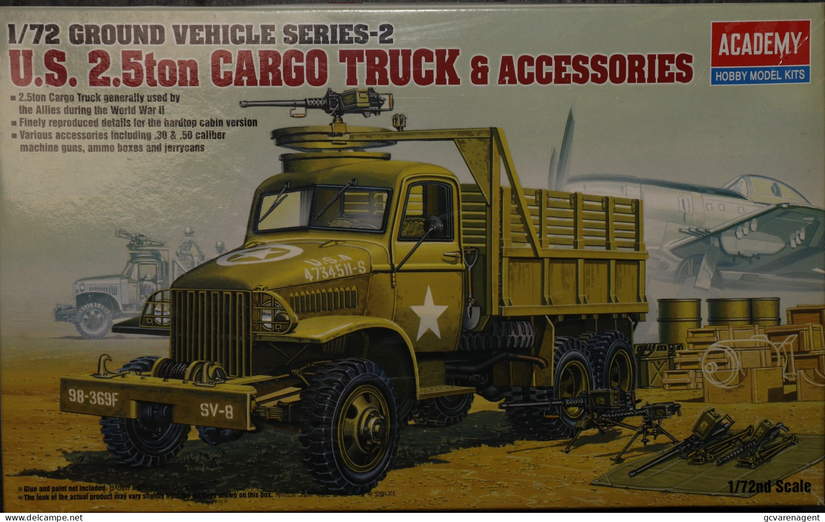 ACADEMY HOBBY MODEL KITS  US 2.5 TON CARGO TRUCK & ACCESSOIRES     - NOOIT GEOPEND MODELBOUW   SCALE 1/72 - Fahrzeuge