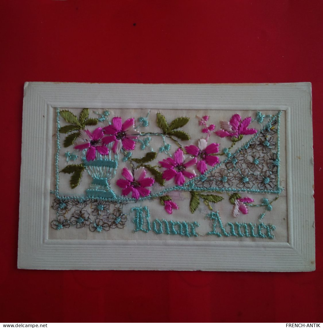 CARTE BRODEE BONNE ANNEE - Embroidered