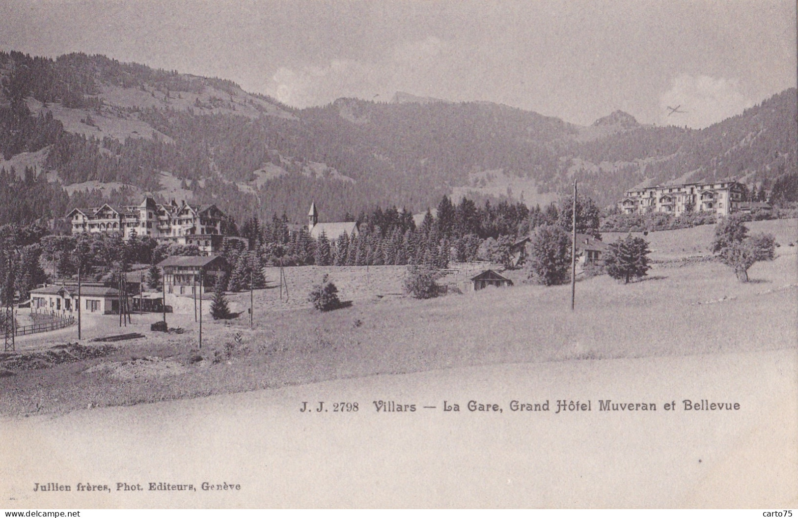 Suisse - Villars-sur-Ollon - Gare - Grand Hôtel Muveran Et Bellevue - Postmarked 1907 - Ollon