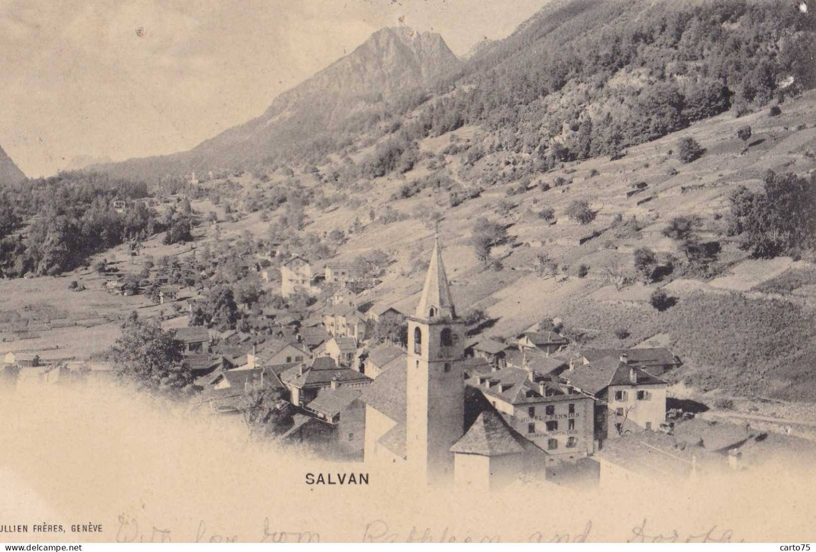 Suisse - Salvan - Panorama - Carte Précurseur Postmarked 1901 - Cachet Grand Hôtel De Salvan J. L. Gay - Salvan
