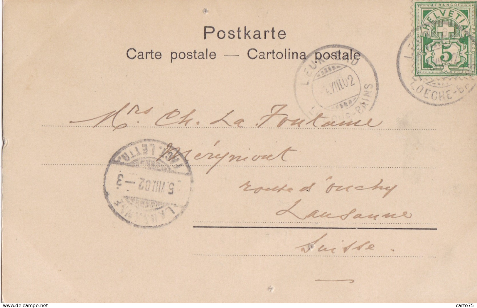 Suisse - Loèche-les-Bains - Carte Précurseur - Postmarked 1902 - Loèche