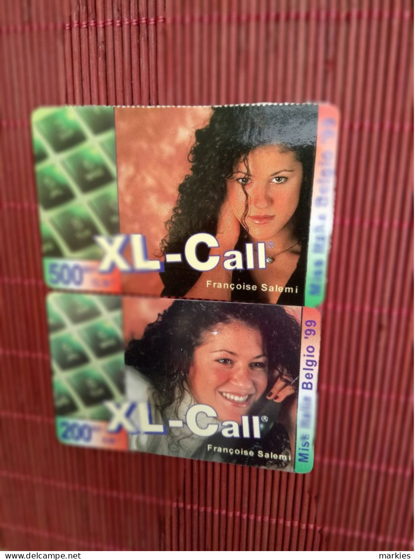 Mis Italia Xl Call 2 Prepaidcards Used Rare - Cartes GSM, Recharges & Prépayées