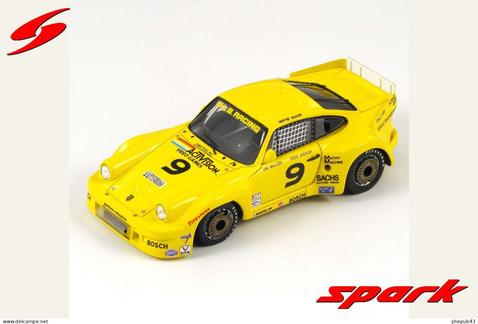 Porsche 934 - 1st 12h Sebring 12h 1983 #9 - W. Baker/K. Nierop/J. Mullen - Spark - Spark