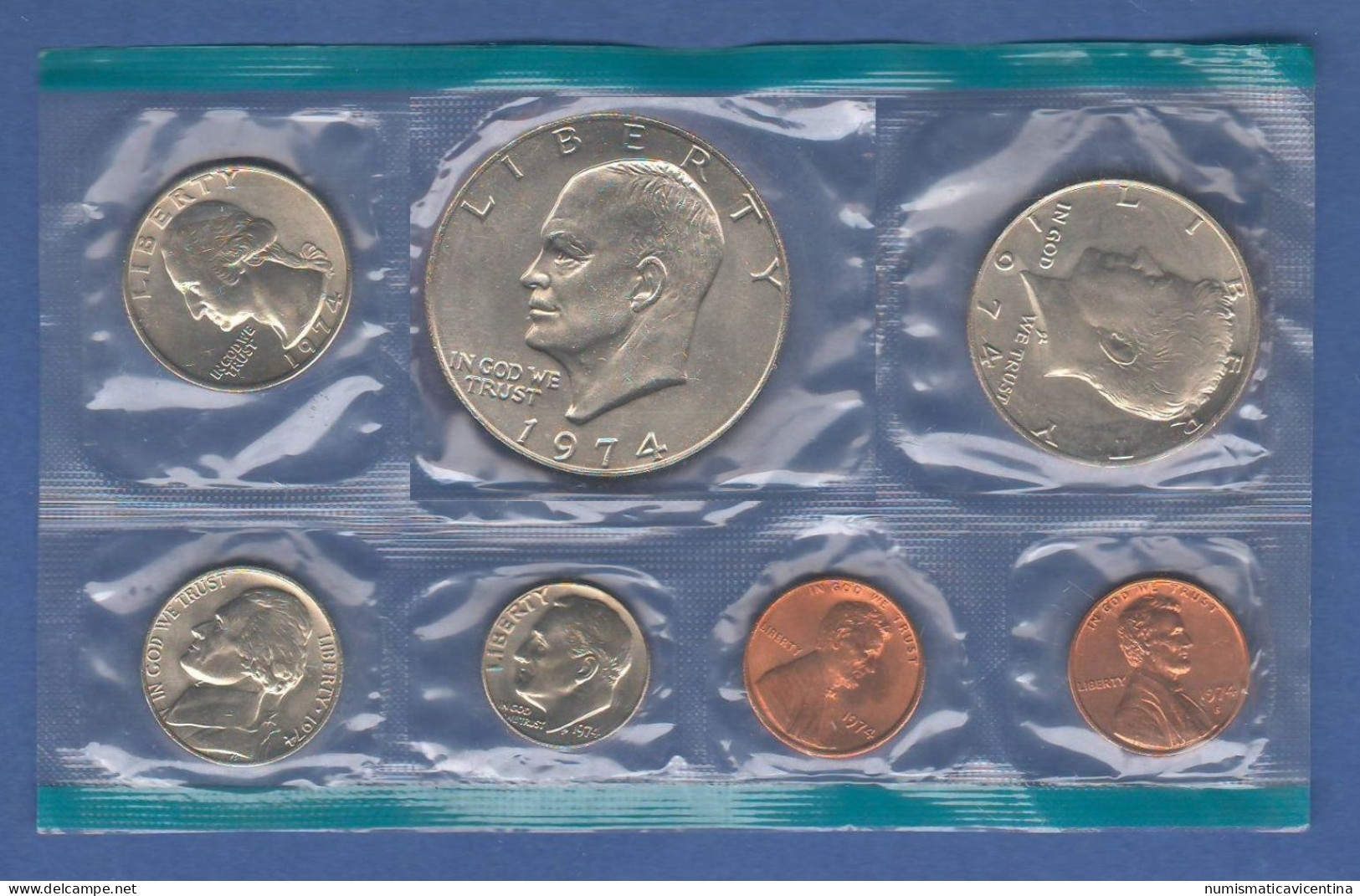 USA America Mint Set 1974 Serie United States 7 Coins - Münzsets