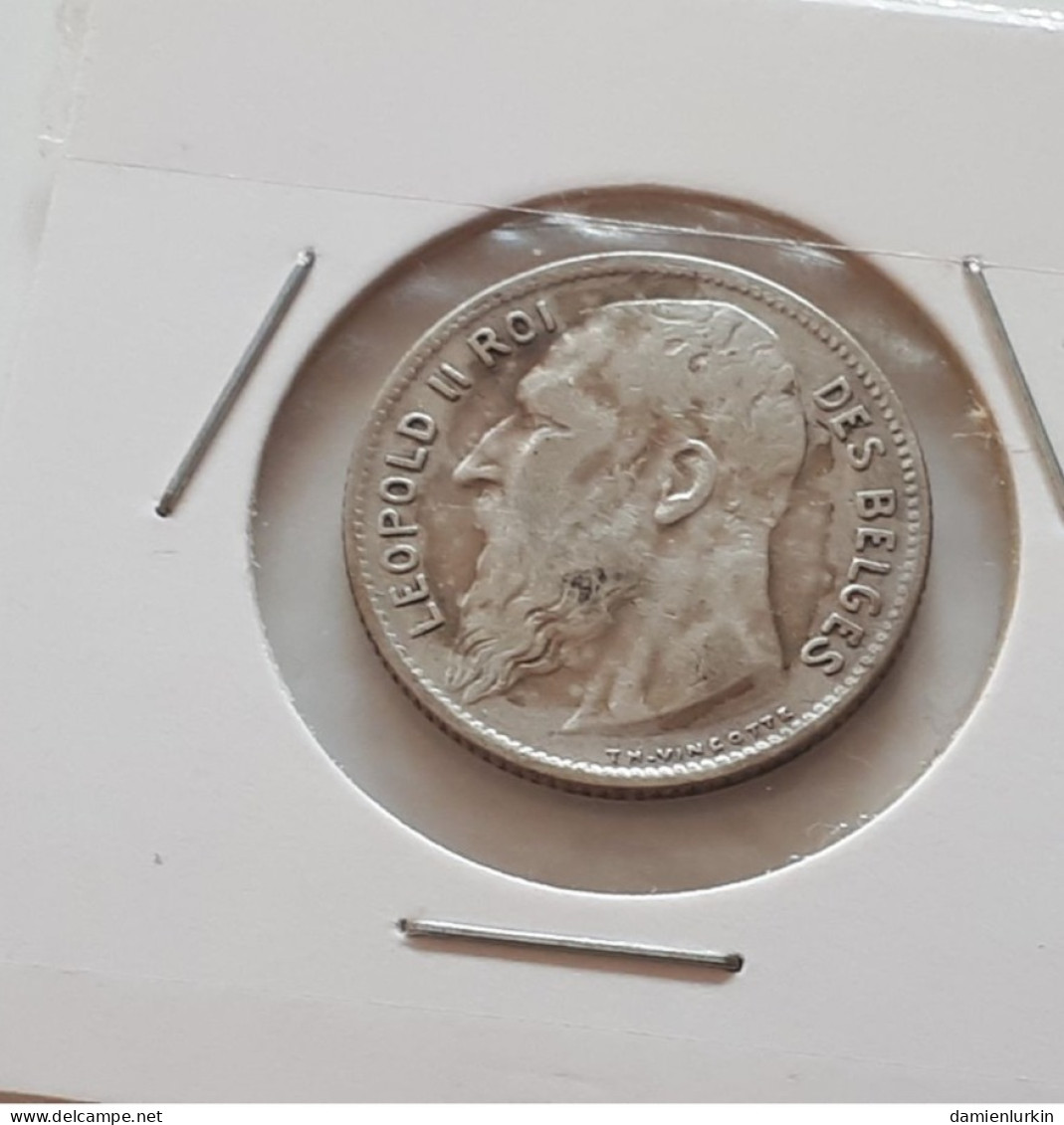 BELGIQUE LEOPOLD II 1 FRANC 1904 AVEC POINT ARGENT/ZILVER/SILBER/SILVER ONLY 803.000 EXEMPLAIRES COTES : 5€-12€-60€-125€ - 1 Frank