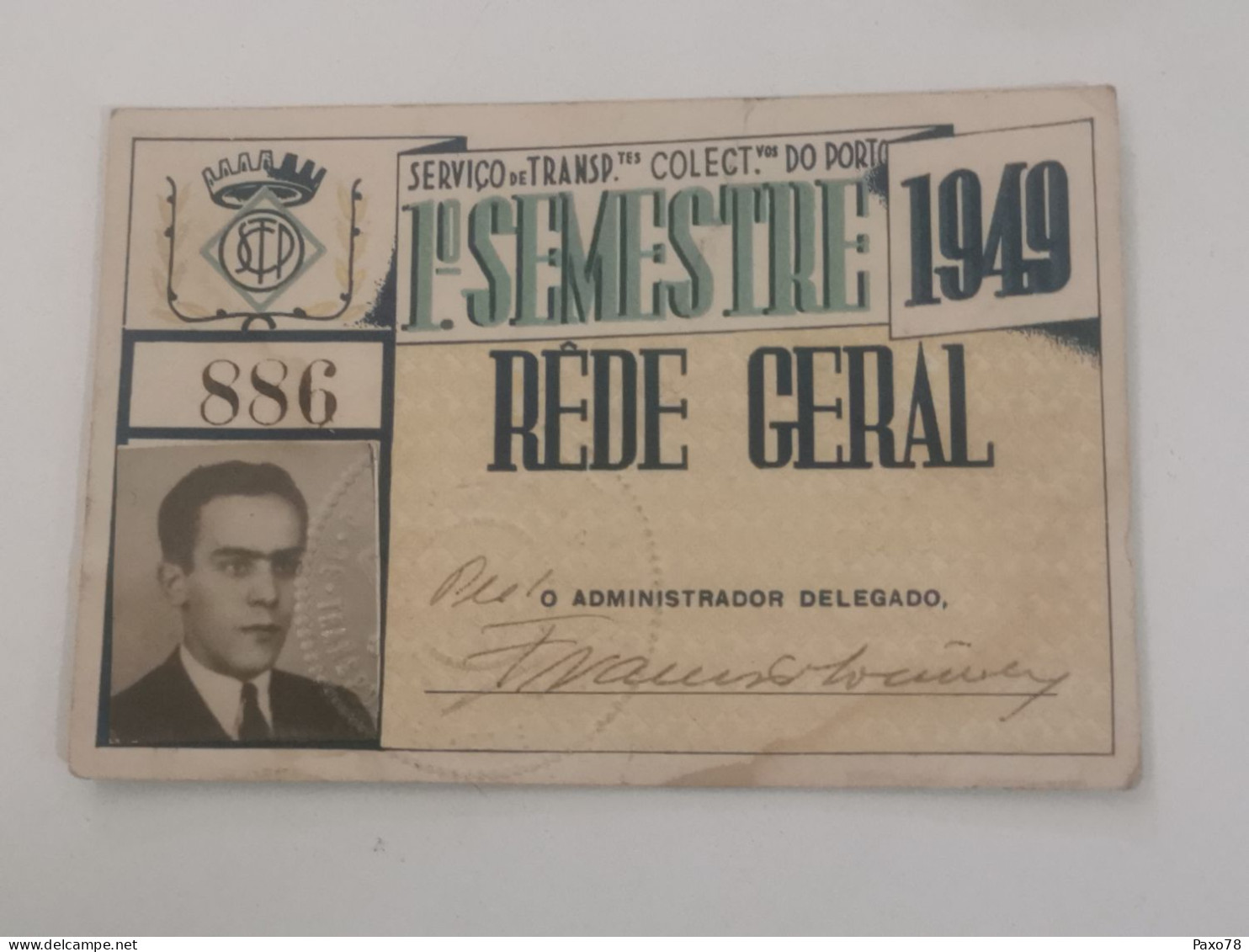 Bilhete De Assinatura, Transportes Do Porto 1949 - Storia Postale