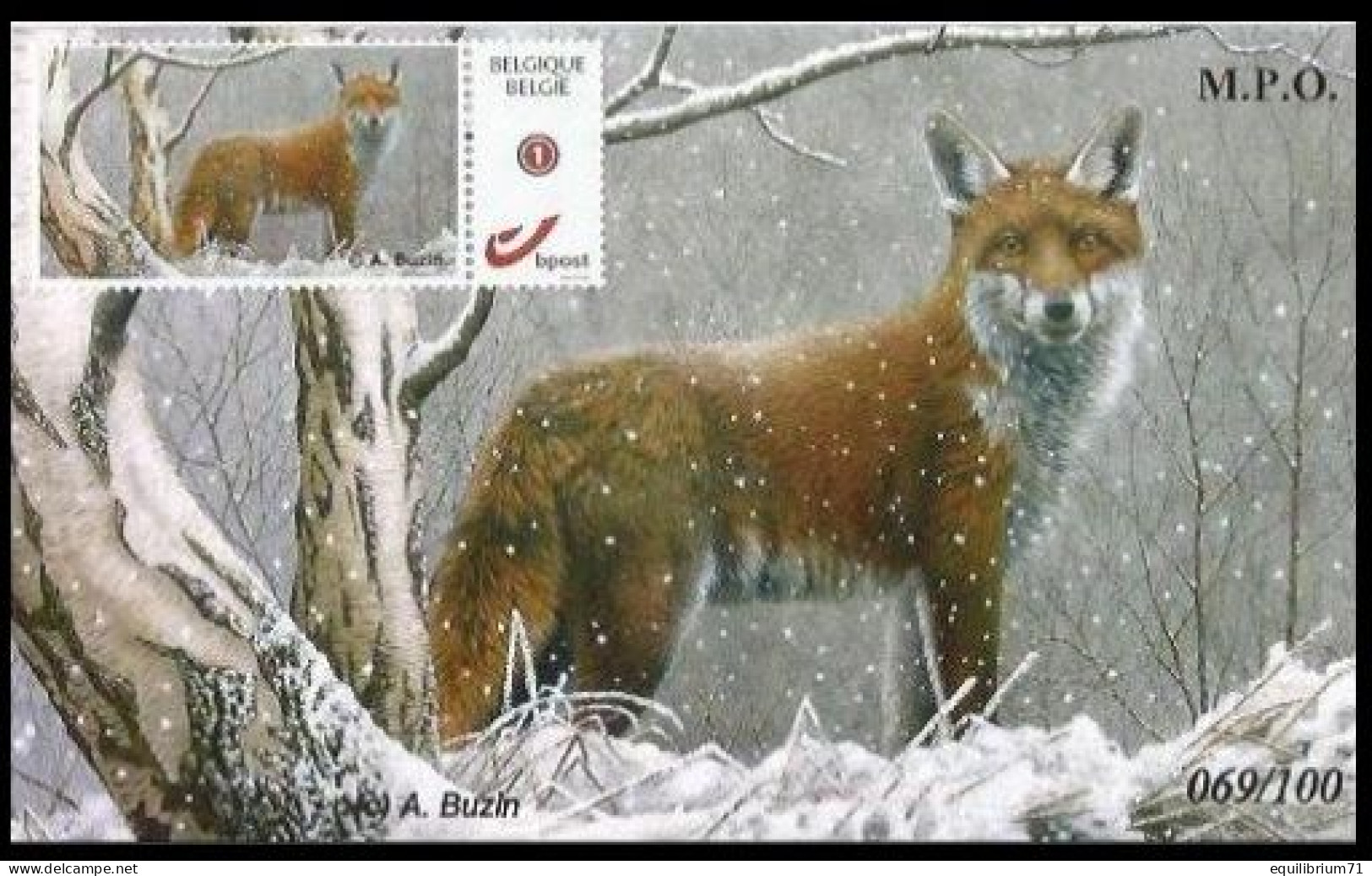 DUOSTAMP/MYSTAMP(**) - Renard / Vos / Fuchs / Fox - Sur Carte Photo / Op Fotokaart - NUMÉROTÉ/GENUMERD - MPO - BUZIN - Briefe U. Dokumente