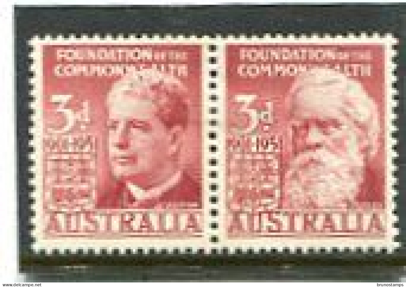 AUSTRALIA - 1951   3d   COMMONWEALTH  PAIR  MINT  SG 241/42 - Ongebruikt