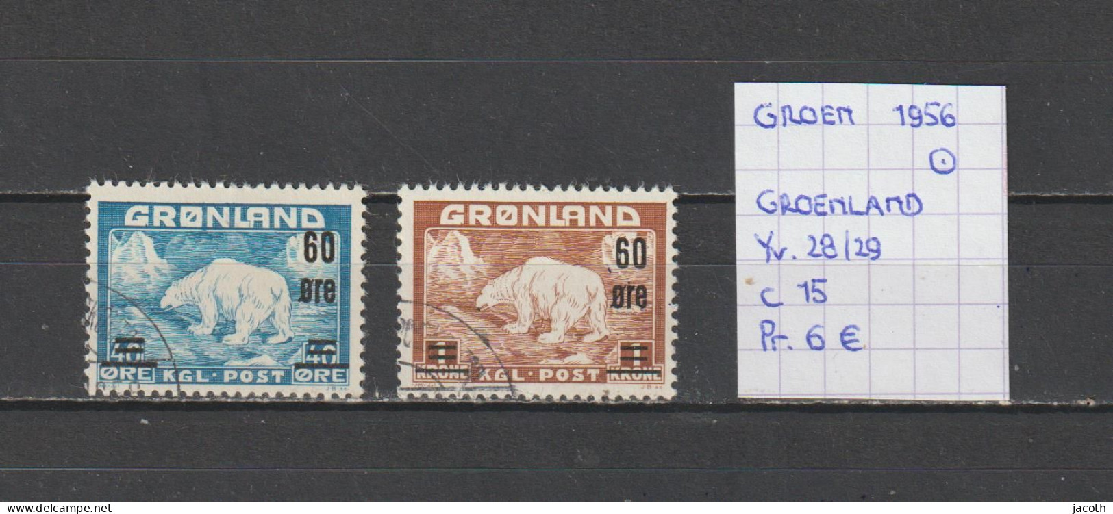 (TJ) Groenland 1956 - YT 28/29 (gest./obl./used) - Oblitérés