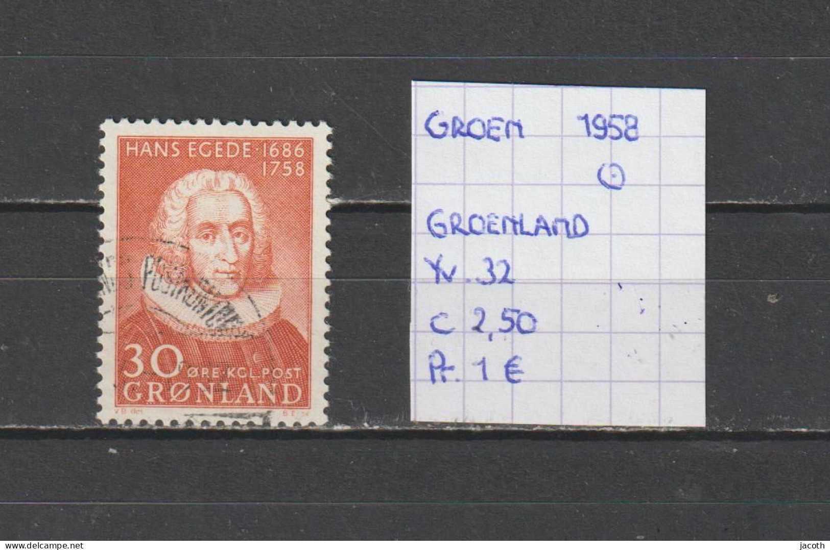 (TJ) Groenland 1958 - YT 32 (gest./obl./used) - Usati