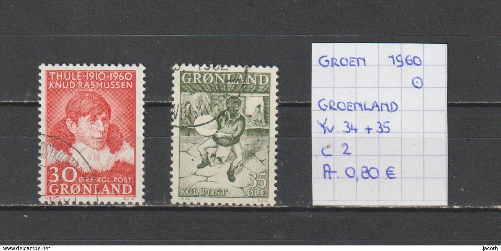 (TJ) Groenland 1960 - YT 34 + 35 (gest./obl./used) - Gebruikt