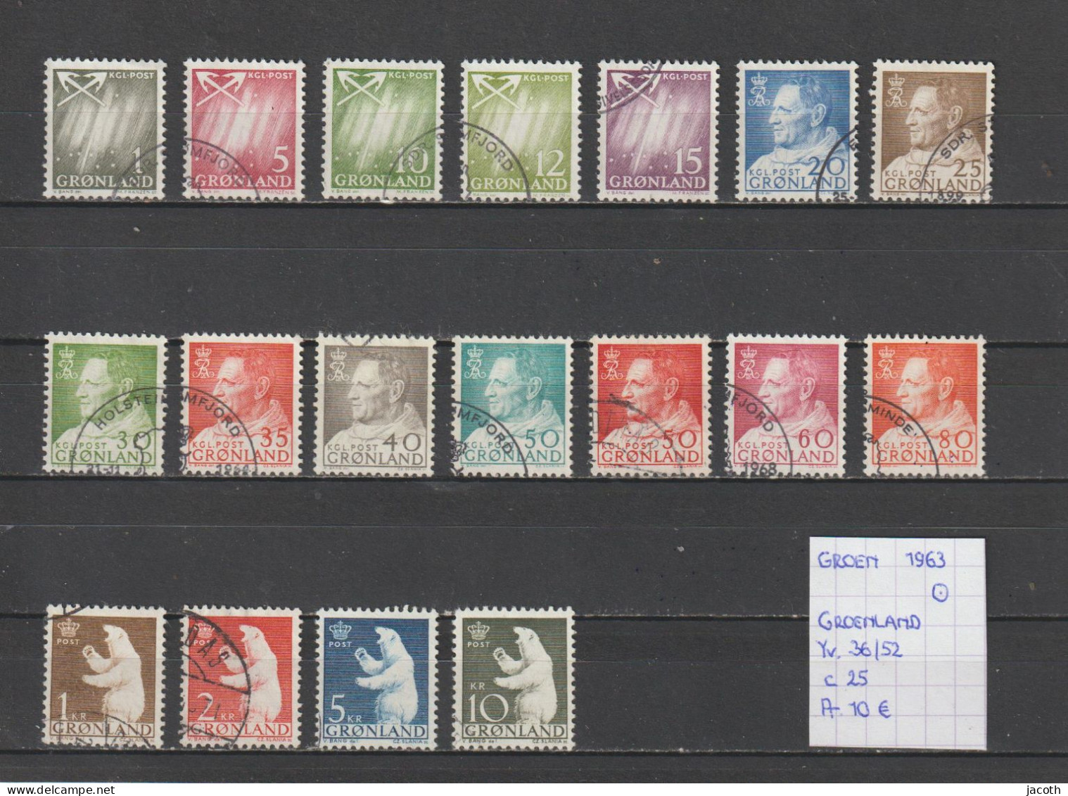 (TJ) Groenland 1963 - YT 36/52 (gest./obl./used) - Used Stamps