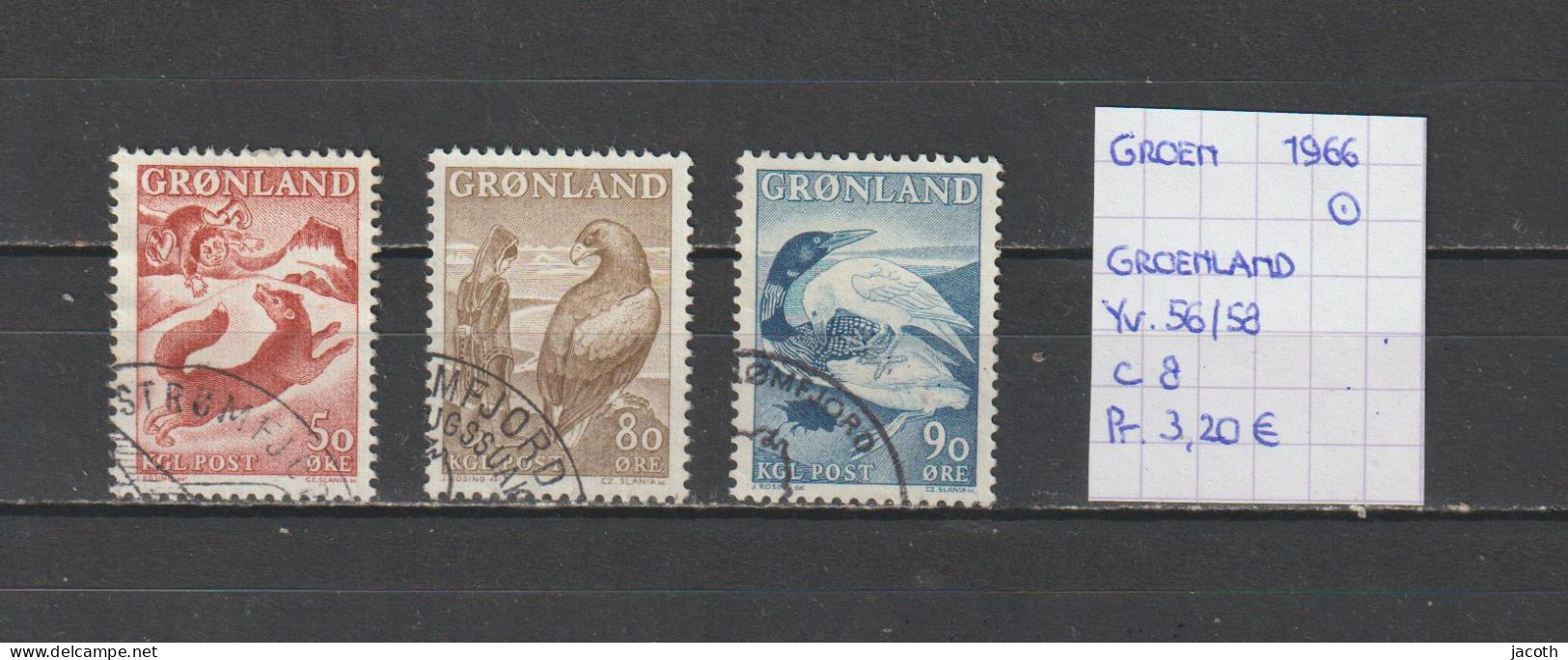 (TJ) Groenland 1966 - YT 56/58 (gest./obl./used) - Used Stamps