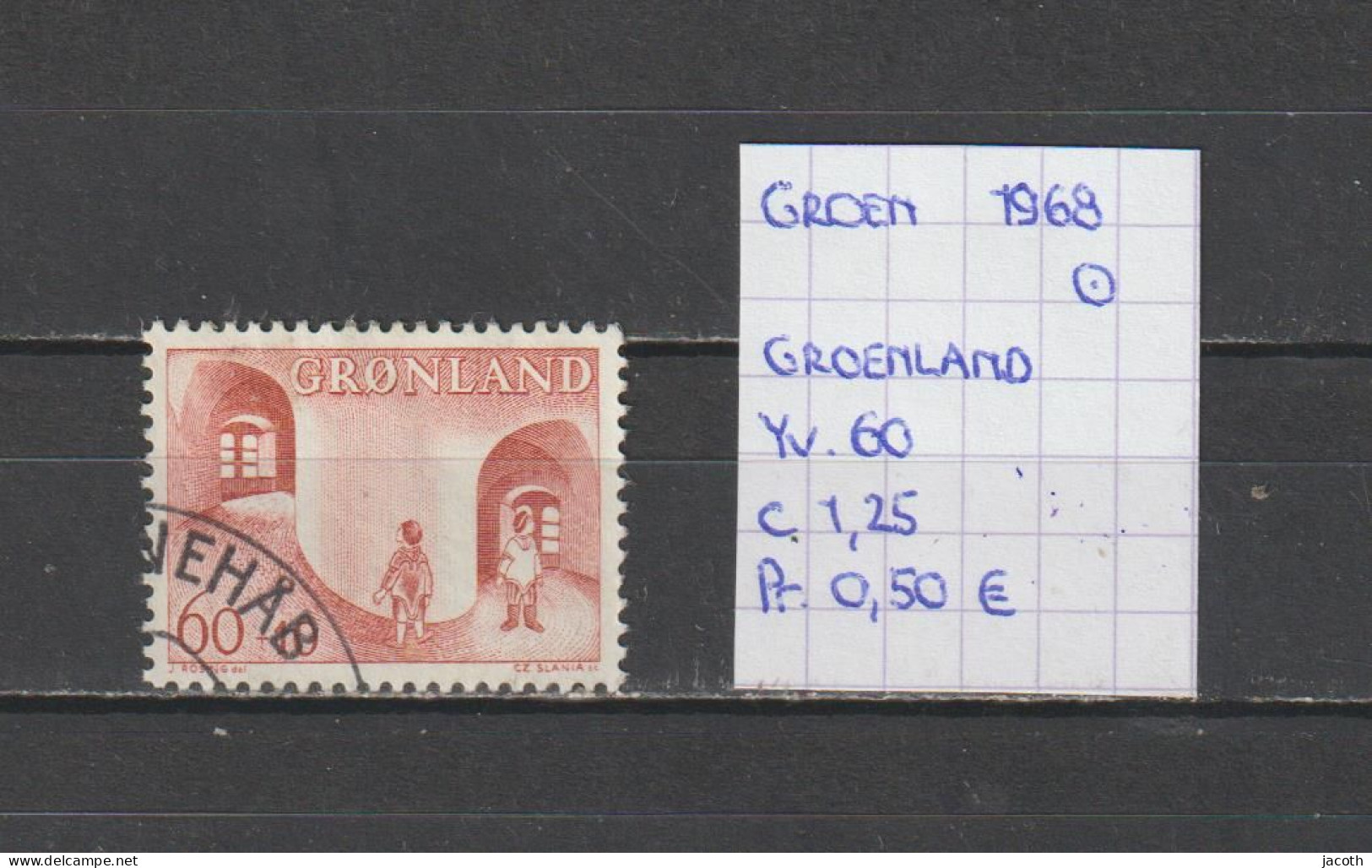(TJ) Groenland 1968 - YT 60 (gest./obl./used) - Usati