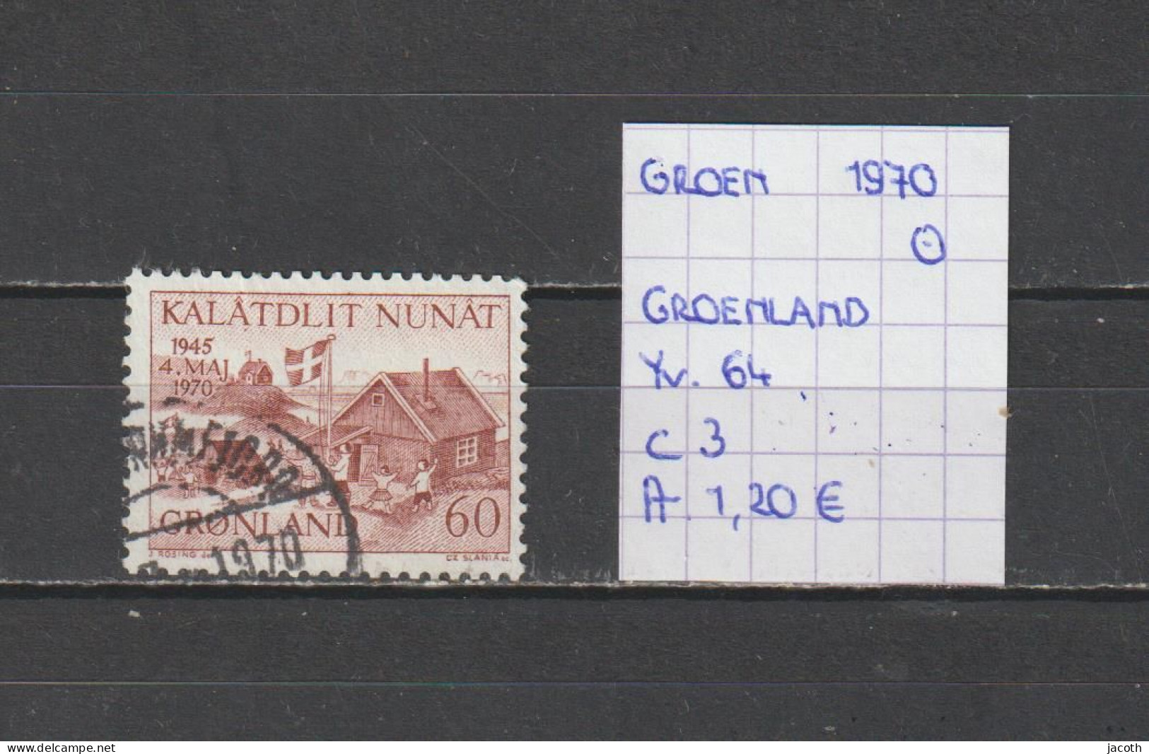 (TJ) Groenland 1970 - YT 64 (gest./obl./used) - Usados