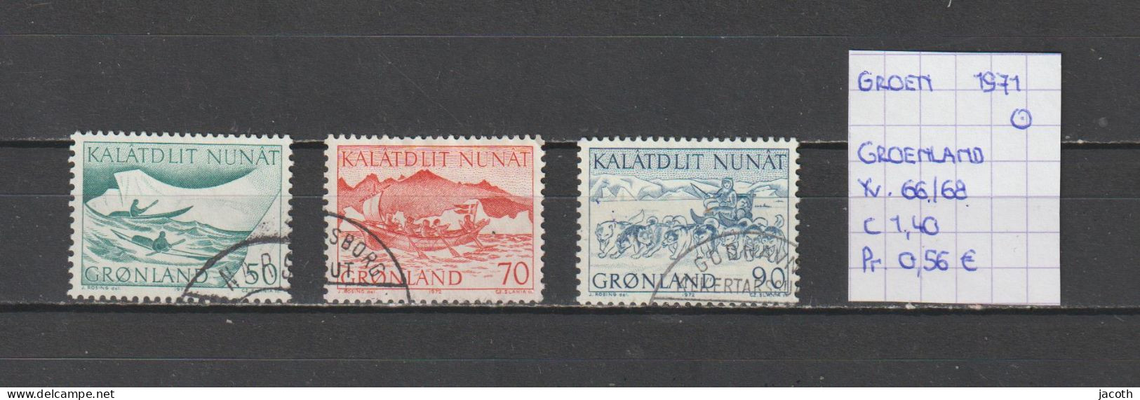 (TJ) Groenland 1971 - YT 66/68 (gest./obl./used) - Usati