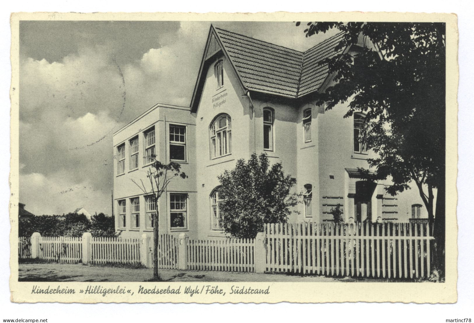 2270 Nordseebad Wyk Föhr Kinderheim Hilligenlei Südstrand 1958 - Föhr