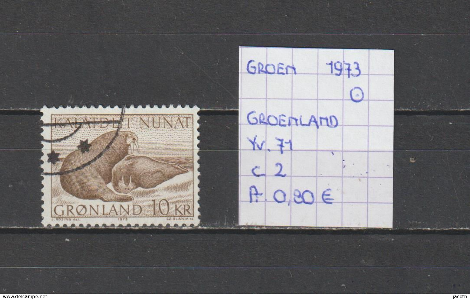 (TJ) Groenland 1973 - YT 71 (gest./obl./used) - Usati