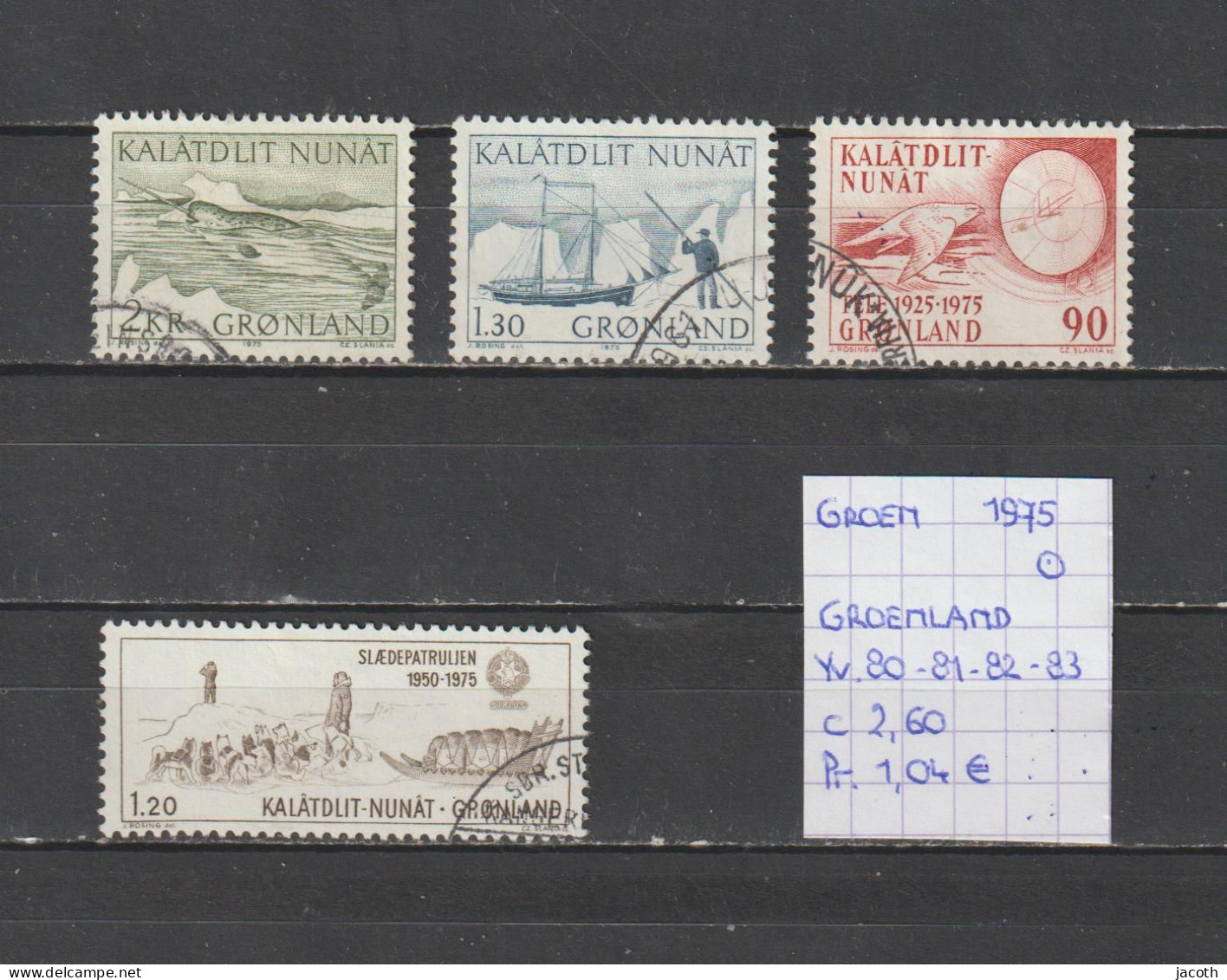 (TJ) Groenland 1975 - YT 80 + 81 + 82 + 83 (gest./obl./used) - Used Stamps
